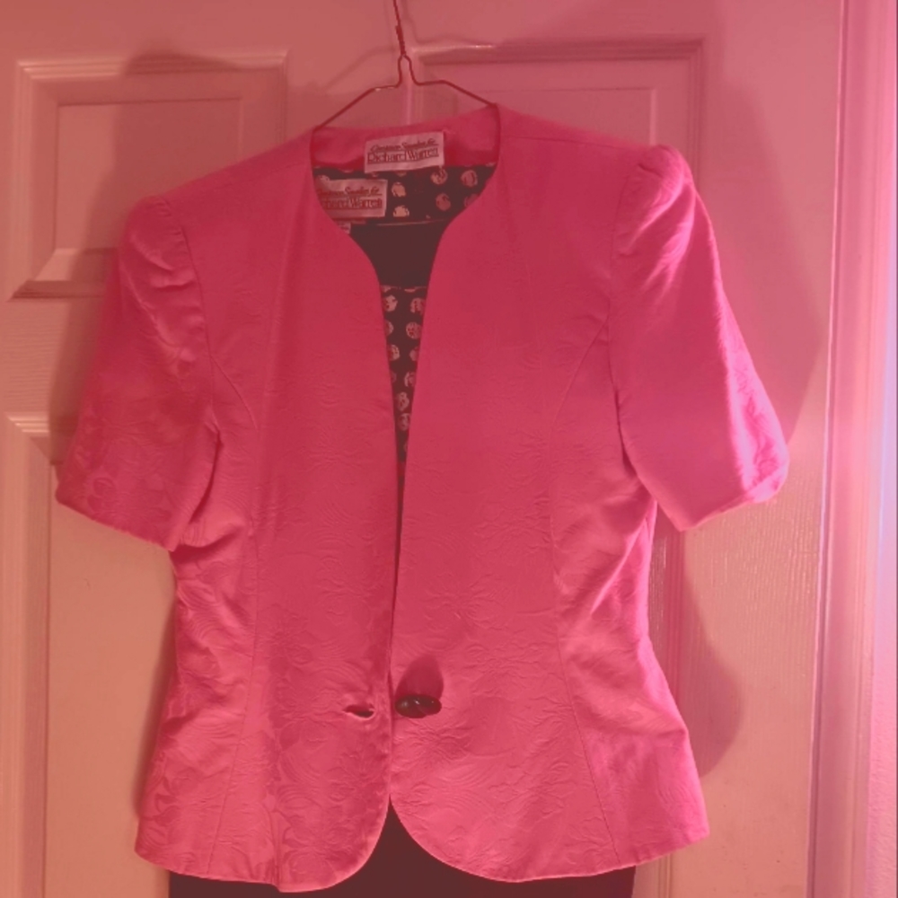 Constance Saunders by Richard Warren Woman's Blazer 80's Pink! Size 12